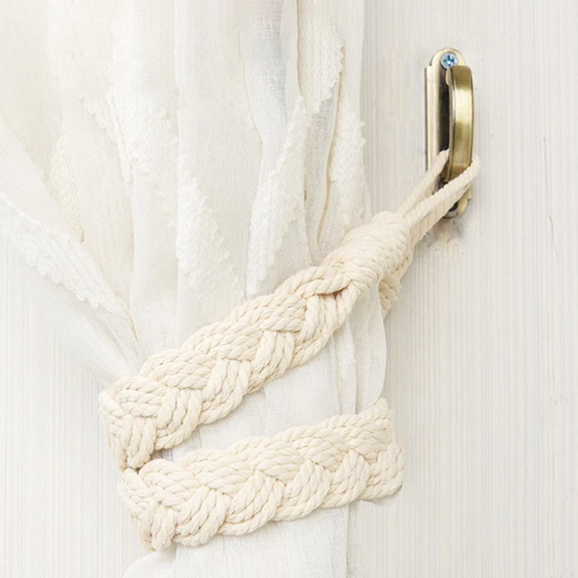 1 Set Curtain Holder Durable Decorative Creative Twisted Curtain Tieback Cotton