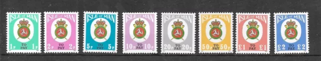 1982 To Pay Mnh Isle Of Man Stamps