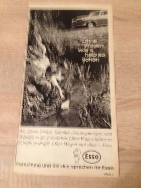 ORIGINAL REKLAME WERBUNG 1962 ESSO Tankstelle, benzin