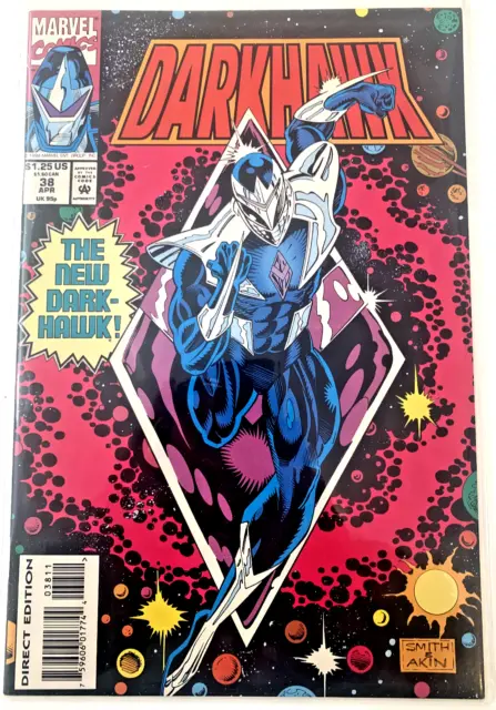 Darkhawk #38 VF+/NM- Amulet Quest Part 1 Marvel Comics 1994 Direct Market