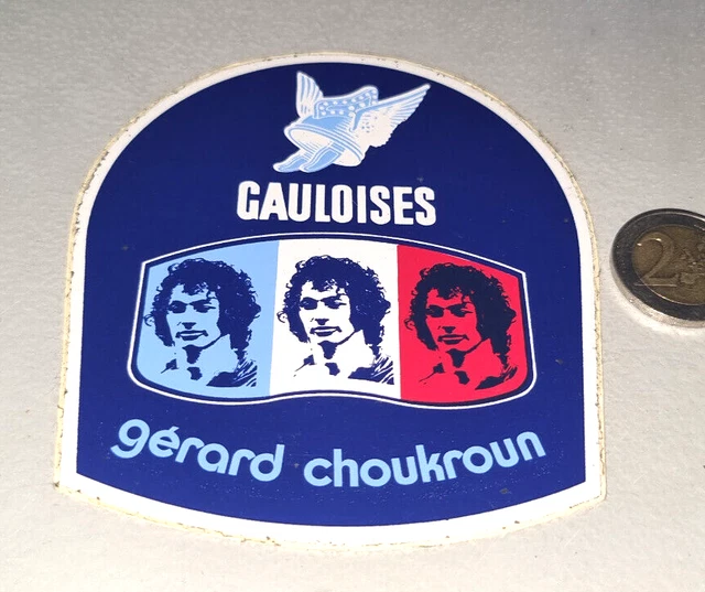 Sticker Vintage Gauloises Team - Autocollant Années 80 - Sport Auto/moto