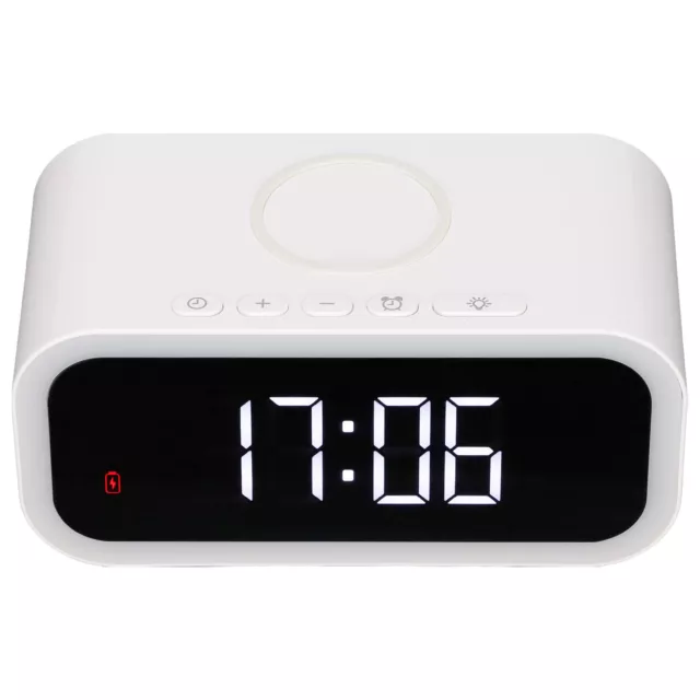 Night Light Alarm Clock 4 In 1 15W Wireless Charging Warm White Night Light REL