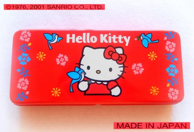 SANRIO Hello Kitty VINTAGE 2001 Astuccio Latta Metal Tin Pencil Case MADE JAPAN