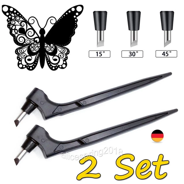 2 Stk 360° Schneide Papier Schneidwerkzeuge Werkzeug Craft Messer Kunst Klinge