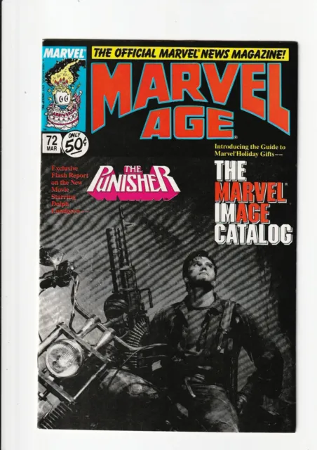 Marvel Age #72 *PUNISHER (Dolph Lundgren)* March 1989 1st Print VFNM