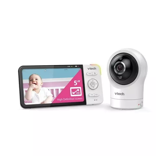 Vtech 5" Smart Wi-Fi 1080p Pan & Tilt Baby Monitor RM5764HD