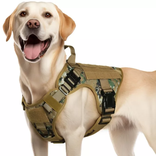 rabbitgoo Tactical Dog Harness with Handle for Large Dogs No-Pull Military Vest