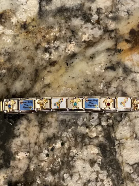 20 Charm Autism Awareness Italian Charm Bracelet