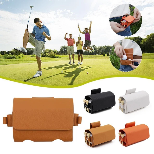 1x Portable Golf Ball Storage Pouch Pocket Leather Holder Ball Bag Golf N0G6