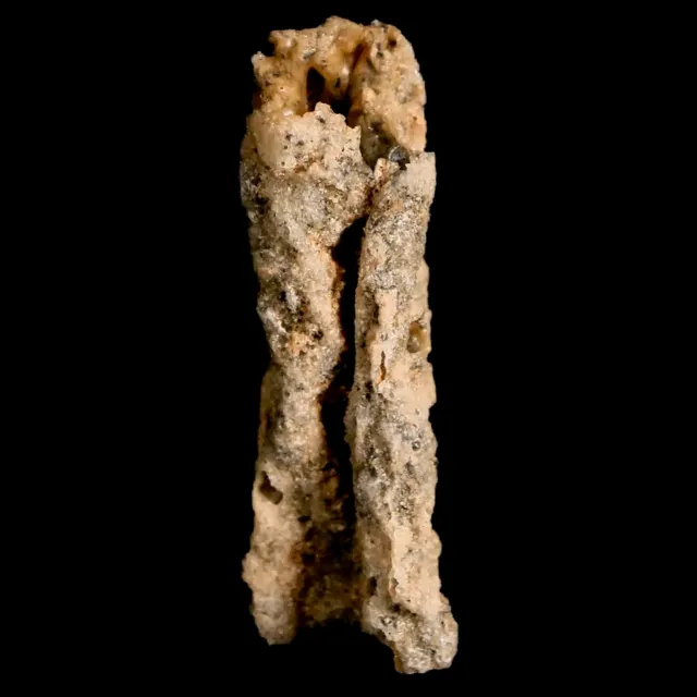 1.9" Fulgurite Petrified Lighting Strike Glass Sahara Desert Algeria