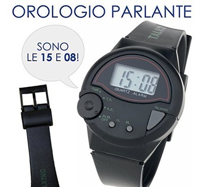 OROLOGIO DIGITALE POLSO Parlante in Italiano Unisex Bambino Anziani Non  Vedenti EUR 39,90 - PicClick FR