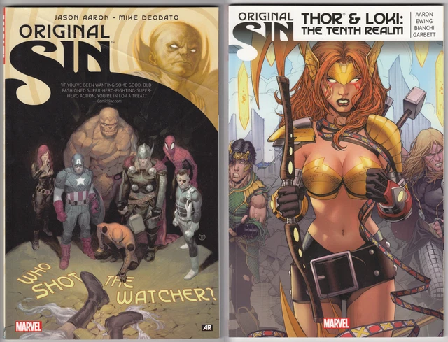 Marvel LOT (2) Original Sin & Thor And Loki The Tenth Realm TPB Trade Paperback
