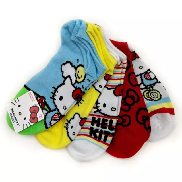 Hello Kitty Sanrio Womens No Show Socks Cute Gift Rainbow Colorful Spring Summer