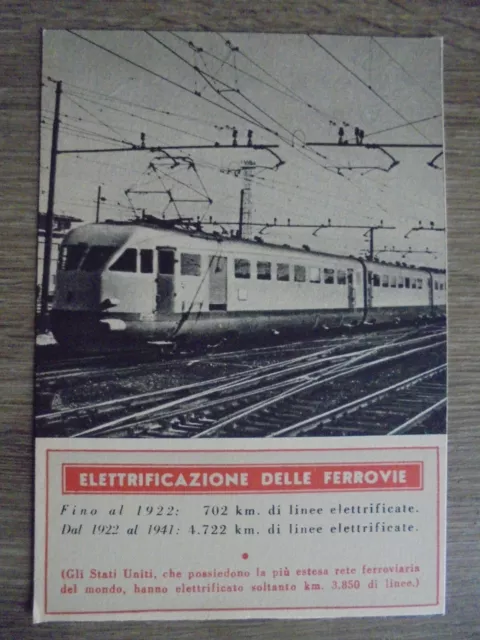 Cartolina Pubblicitaria OPERE DEL FASCISMO - ELETTRIFICAZIONE DELLE FERROVIE