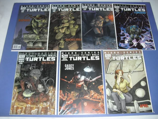 Teenage Mutant Ninja Turtles Hero Micro Series 1-7 all VF/NM! IDW 2011 set run