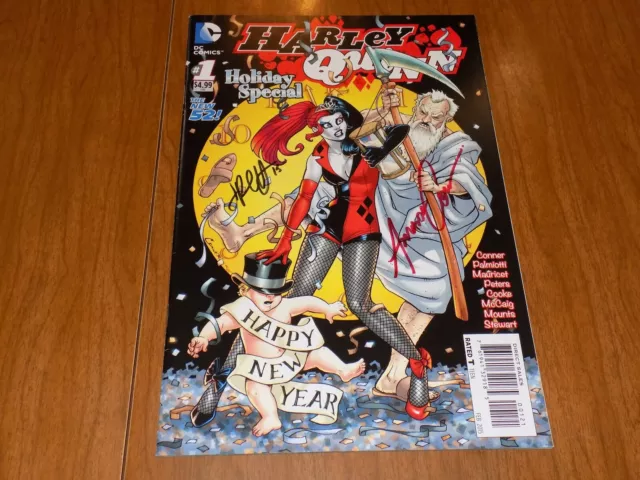 Harley Quinn Holiday Special #1 ~ New Year Variant 2015 - DOUBLE SIGNED - WHOA!!