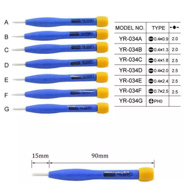 7 Pcs Hard Non-Magnetic&Static Screwdriver Kit Plastic Set Repair Tool Cer C1A5 2