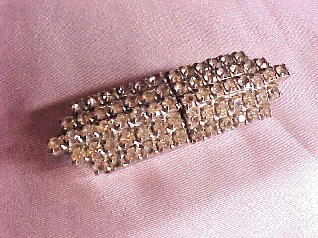 Vintage Rhinestone Duettte Fur Or Shoe Clips Pin