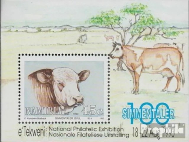 Namibia - Southwest block18 (complete issue) FDC 1993 Simmentaler-Cattle