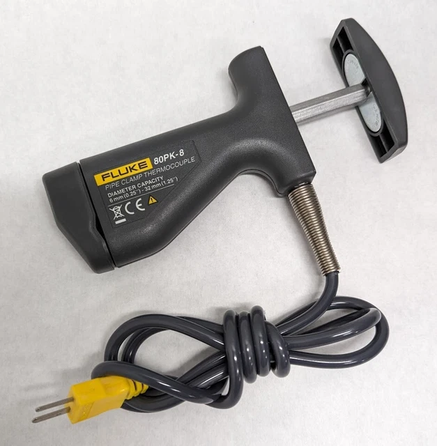 FLUKE 80PK8 TYPE K Thermocouple Pipe Clamp Temperature Probe