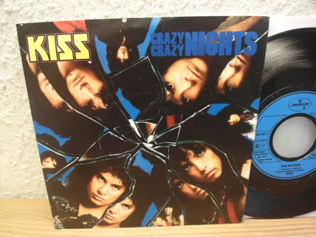 Kiss – Crazy Crazy Nights megarare Vinyl, 7", 45 Single Mint- Hard Rock, Glam