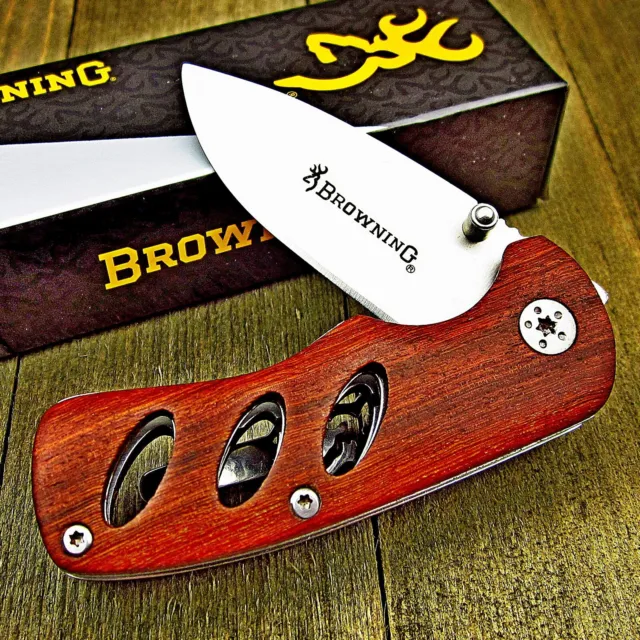 Browning Small Cocobolo Wood Handles Everyday Carry EDC Folding Pocket Knife NEW
