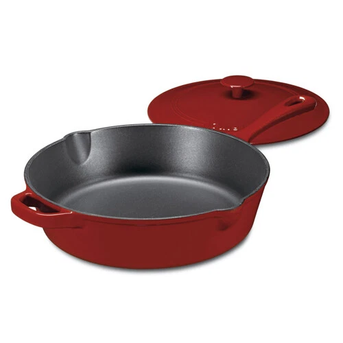 Cuisinart Chef's Classic Cast Iron 12 inch Chicken Fryer Compatible W/ Induction