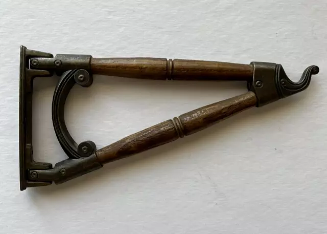 Vintage 1970s Swivel Plant Hook Wood & Metal Lantern Lamp Wall Hanger Decor USA