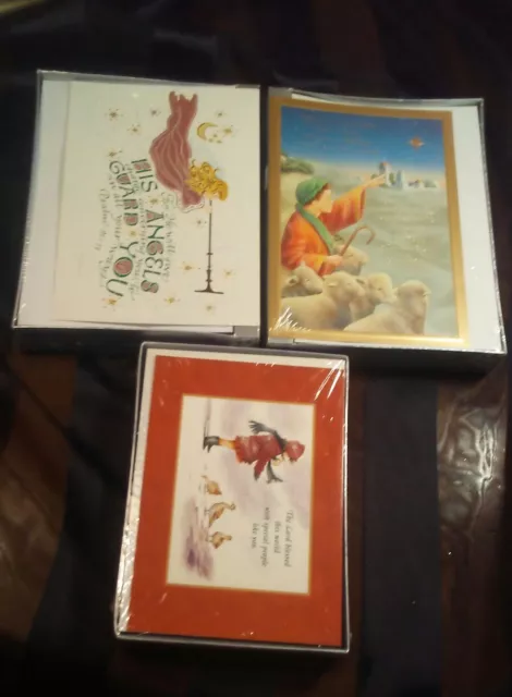 3 Boxes of Trim-A-Home One Design 18 ct Christmas Cards, Different NOS (2)