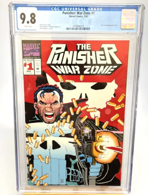 Punisher War Zone #1 CGC 9.8 WP Modern Age 1992! Die-Cut cover MCU 🔑