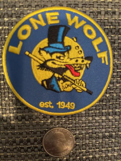 Lone Wolf Embroidered iron on PATCH -  patch new  3" Hot Rod Biker Punk