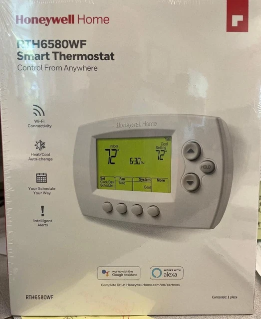HONEYWELL HOME WIFI 7Day Programmable Thermostat RTH6580WF Requires C