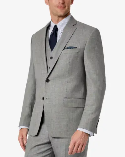 LAUREN RALPH LAUREN Men's Classic-Fit Wool Stretch Suit Jacket Light Grey 40R