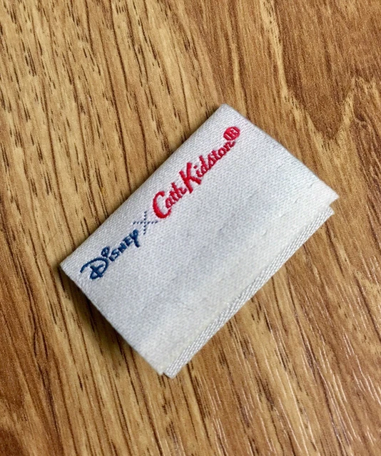 ORIGINAL DISNEY X Cath Kidston logo sew in badge label 33mm By 22mm VGC