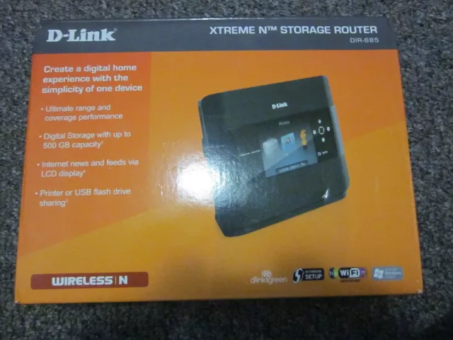 D-Link DIR-685 Xtreme N Storage Router 3.2” LCD Photo Frame (support 2.5" SATA)