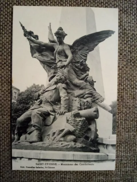 Cpa Saint Étienne Monument Des Combattants