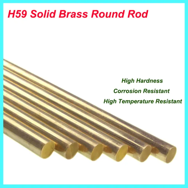 H59 Solid Brass Round Rod Bar Cylindrical Model Making Diameter 1mm to 15mm