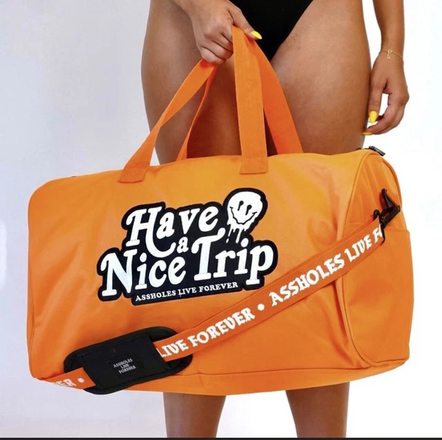 New A**holes Live Forever Duffle Bag Orange