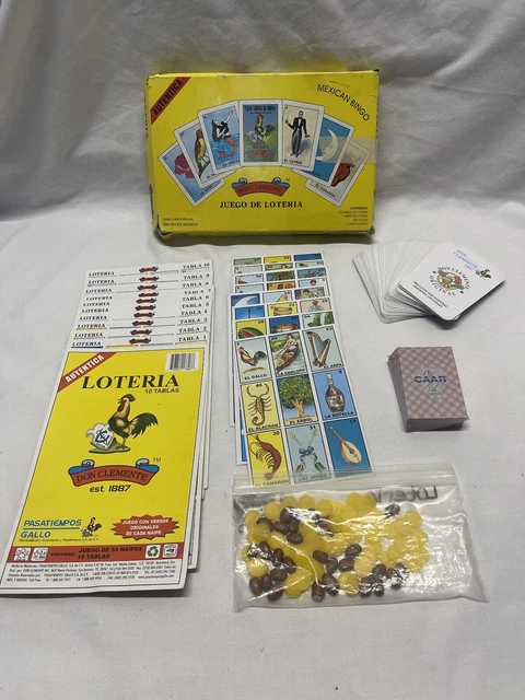 Autentica Loteria Gift Box Set Gallo Don Clemente Juego De Loteria Mexican Bingo