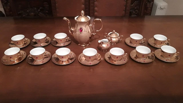 ANCIEN SERVICE A Cafe Porcelaine Limoges France Ribes EUR 65,00 - FR