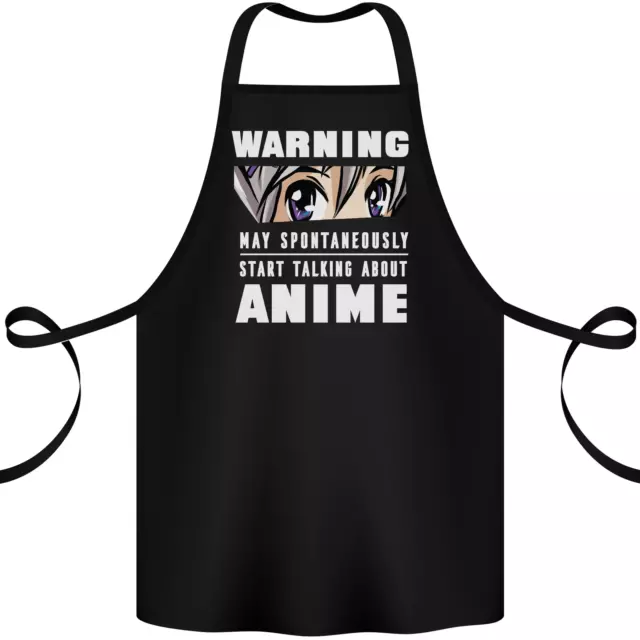 Warning May Start Talking About Anime Funny Cotton Apron 100% Organic