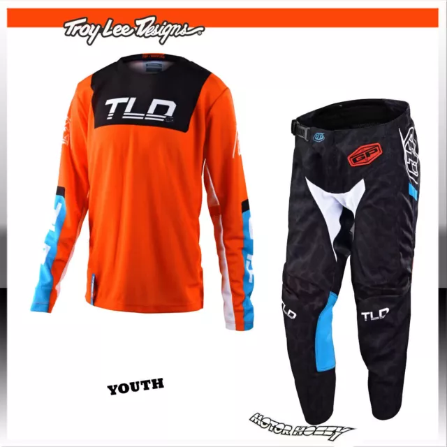 Completo Cross Bambino Troy Lee Design Youth Fractura Orange Black