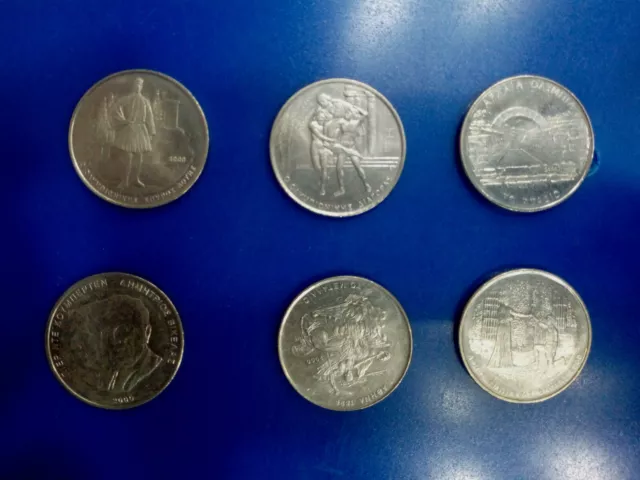 Greece Coin Lot Of 500 Drachmas  Olympic Games Athens  2004 Set 6Pcs   #At16