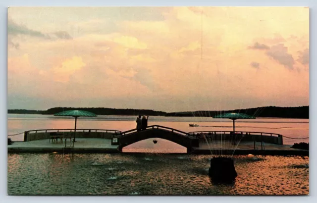 Postcard OK Afton View Shangri La Luxury Resort Roadside Grand Lake Panoramic H1