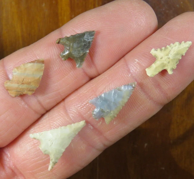 Colorful group of 5 north-central Oregon points from the Columbia River area