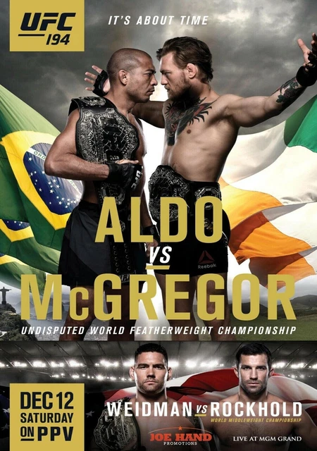 Aldo Vs Mcgregor Poster Locandina 45X32Cm || Arti Marziali Mma Ufc