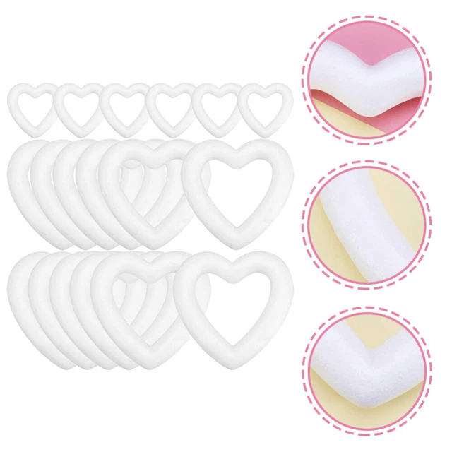 Kit de hacer corona de espuma de corazón burbuja corazón 18 piezas