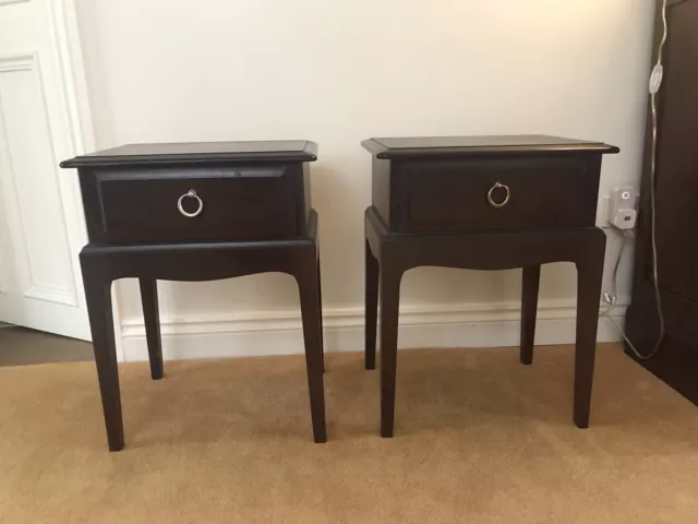 Stag Minstrel Pair of  "Leggy"  Bedside Tables Cabinets