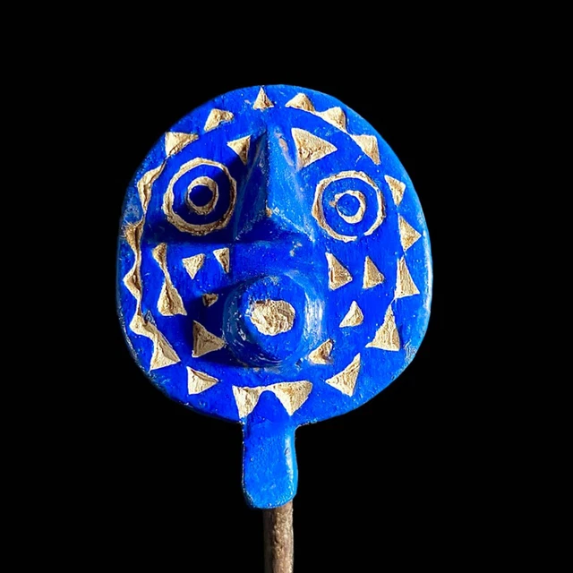 Carved Wooden Tribal African Tribal Art Sun Mask From Burkina Faso Masks-7033