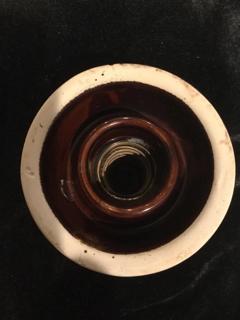 Ceramic Insulator Locke Hi-Top 77 Vintage Electrical Reddish Brown 3